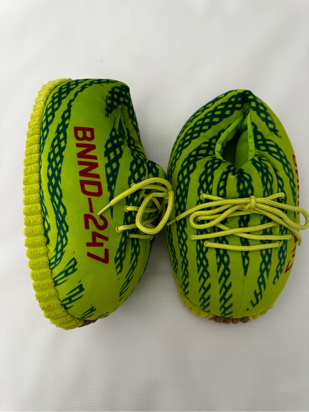Sneaker Slippers Unisex Green Yellow Os